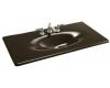Kohler Iron/Impressions K-3052-4-KA Black n Tan 43" Cast Iron One-Piece Surface and Integrated Lavatory with 4" Centers