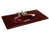 Kohler Iron/Impressions K-3052-4-RR Ember 43" Cast Iron One-Piece Surface and Integrated Lavatory with 4" Centers