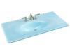 Kohler Iron/Impressions K-3052-8-KC Vapour Blue 43" Cast Iron One-Piece Surface and Integrated Lavatory with 8" Centers