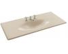 Kohler Iron/Impressions K-3053-1-47 Almond 49" One-Piece Surface with Integrated Lavatory and Single-Hole Faucet Drilling