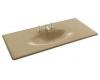 Kohler Iron/Impressions K-3053-4-33 Mexican Sand 49" One-Piece Surface with Integrated Lavatory and 4" Centers