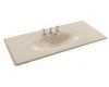 Kohler Iron/Impressions K-3053-4-47 Almond 49" One-Piece Surface with Integrated Lavatory and 4" Centers