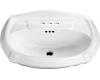 Kohler Portrait K-2222-1-45 Wild Rose Pedestal Lavatory Basin with Single-Hole Faucet Drilling