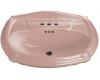 Kohler Portrait K-2222-4-45 Wild Rose Pedestal Lavatory Basin with 4" Centers