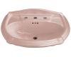 Kohler Portrait K-2222-8-45 Wild Rose Pedestal Lavatory Basin with 8" Centers