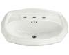 Kohler Portrait K-2222-8-W2 Earthen White Pedestal Lavatory Basin with 8" Centers