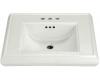 Kohler Memoirs K-2239-4-W2 Earthen White Pedestal Lavatory Basin with 4" Centers