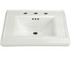 Kohler Memoirs K-2239-8-W2 Earthen White Pedestal Lavatory Basin with 8" Centers