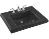 Kohler Memoirs K-2259-1-7 Black Black Pedestal Lavatory Basin with Single-Hole Faucet Drilling