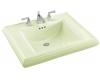 Kohler Memoirs K-2259-1-NG Tea Green Pedestal Lavatory Basin with Single-Hole Faucet Drilling