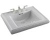 Kohler Memoirs K-2259-4-W2 Earthen White Pedestal Lavatory Basin with 4" Centers