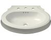 Kohler Leighton K-2327-1-52 Navy Lavatory Pedestal Basin with Single-Hole Faucet Drilling