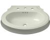 Kohler Leighton K-2327-1-NG Tea Green Lavatory Pedestal Basin with Single-Hole Faucet Drilling