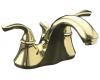 Kohler Forte K-10270-4-AF Vibrant French Gold 4" Centerset Lavatory Faucet with Sculpted Lever Handles