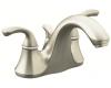 Kohler Forte K-10270-4-BN Vibrant Brushed Nickel 4" Centerset Lavatory Faucet with Sculpted Lever Handles