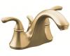 Kohler Forte K-10270-4-BV Vibrant Brushed Bronze 4" Centerset Lavatory Faucet with Sculpted Lever Handles