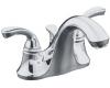 Kohler Forte K-10270-4-CP Polished Chrome 4" Centerset Lavatory Faucet with Sculpted Lever Handles