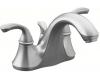 Kohler Forte K-10270-4-G Brushed Chrome 4" Centerset Lavatory Faucet with Sculpted Lever Handles