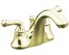 Kohler Forte K-10270-4A-AF Vibrant French Gold 4" Centerset Lavatory Faucet with Traditional Lever Handles