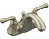 Kohler Forte K-10270-4A-BN Vibrant Brushed Nickel 4" Centerset Lavatory Faucet with Traditional Lever Handles