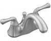 Kohler Forte K-10270-4A-G Brushed Chrome 4" Centerset Lavatory Faucet with Traditional Lever Handles