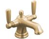Kohler Bancroft K-10579-4-BV Brushed Bronze Monoblock Centerset Bath Faucet with Lever Handles