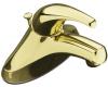 Kohler Coralais K-15182-P-PB Vibrant Polished Brass Single-Control Centerset Lavatory Faucet with Lever Handle