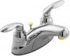 Kohler Coralais K-15241-4-CB Polished Chrome/Polished Brass Accents Centerset Lavatory Faucet with Pop-Up Drain and Lever Handles