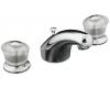 Kohler Coralais K-15261-7-CP Polished Chrome Widespread Lavatory Faucet with Sculptured Acrylic Handles