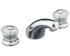 Kohler Coralais K-15265-7-CP Polished Chrome Widespread Lavatory Faucet with Sculptured Acrylic Handles