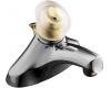 Kohler Coralais K-15681-F-CB Polished Chrome/Polished Brass Single-Control Centerset Lavatory Faucet with Sculptured Acrylic Handle
