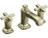 Kohler Margaux K-16232-3-AF Vibrant French Gold 8-16" Widespread Lavatory Faucet with Cross Handles