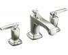 Kohler Margaux K-16232-4-SN Vibrant Polished Nickel 8-16" Widespread Lavatory Faucet with Lever Handles