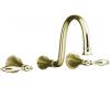 Kohler Finial Traditional K-T343-4M-AF Vibrant French Gold Wall-Mount Vessel Faucet Trim with Lever Handles