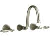 Kohler Finial Traditional K-T343-4M-BN Vibrant Brushed Nickel Wall-Mount Vessel Faucet Trim with Lever Handles