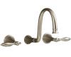 Kohler Finial Traditional K-T343-4M-BV Vibrant Brushed Bronze Wall-Mount Vessel Faucet Trim with Lever Handles