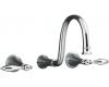 Kohler Finial Traditional K-T343-4M-CP Polished Chrome Wall-Mount Vessel Faucet Trim with Lever Handles