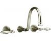 Kohler Finial Traditional K-T343-4M-SN Vibrant Polished Nickel Wall-Mount Vessel Faucet Trim with Lever Handles