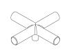 Kohler 1009889-AF Part - Vibrant French Gold Handle Cross Kohler 1009889-AF Part - Vibrant French Gold Handle Cross