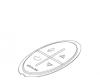 Kohler 1013464-B Part - Blue (Primary Toilet Seat) Remote Decal- Kohler K-Core