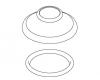 Kohler 1069101-BS Part - Brushed Stainless Escutcheon Kit- Deck Mount