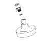 Kohler 1153443-AF Part - Vibrant French Gold Showerhead/Arm Adapter Kit