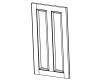 Kohler 1238074-1WB Part - Door 15-1/16" X 28-3/8"