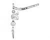 Kohler 76878-G Part - Brushed Chrome Trip Lever Sub Assembly Kohler 76878-G Part - Brushed Chrome Trip Lever Sub Assembly