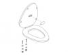 Kohler 93228-0 Part - French Curve Seat- 7.25" Kohler 93228-0 Part - French Curve Seat- 7.25"