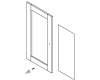Kohler 87428-F2 Part - Large Door-Clear Glass