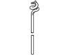 Kohler K-76061-BL Matte Black Lift Rod Assembly Sprial Kohler K-76061-BL Matte Black Lift Rod Assembly Sprial