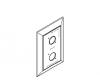 Kohler 1036329-G Part - Brushed Chrome Escutcheon- Stacked