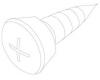 Kohler 1049018-A Part - Screw- 8-18 Sunrise X 1" Cr Flat Hd Cs Tap S