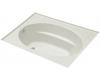 Kohler Windward K-1112-GF-95 Ice Grey 5' BubbleMassage Bath Tub with Four-Side Integral Flange